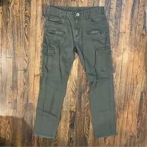 Olive Green Skinny Cargo Pants